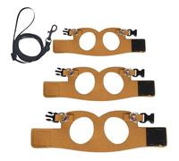 Reptile Harness, Escape Proof Adjustable Harness with Traction Rope, 3-Pack Harnesses for Lizard, Squirrel, Chameleon, Hamster, Ferret, Small Animals