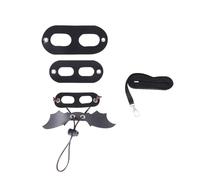 Reptile Harness Leash Set 3pcs Black Chest Strap with Wing Pet Traction Rope for Lizard Squirrel Outdoor Escape Prevention