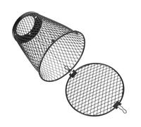 Reptile Heat Lamp Guard Mesh Cage Black Iron Anti Scald