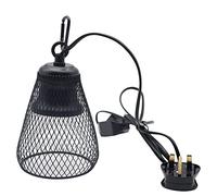 Reptile Heat Lamp Holder UVA UVB Terrarium Ceramic Heat Lamps Lampshade Holder Anti Hot Bracket Cage for Bearded Dragon, Lizard, Tortoise, Snake, UK Plug
