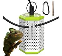 Reptile Heating Lamp Cage | Grid Lampshade with Spring Lock for Burn Protection | Heat Lamp Holder for Terrarium, for Chicken Coop, Sunplace, Aquarium, Snakes, Outdoor, Turtles, Hats