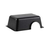 Reptile Hide Box Ventilated Shelter Reptile Hideout for Gecko Spiders Snake S Black