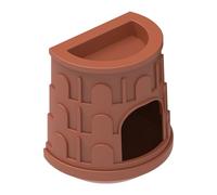 Reptile Hide Cave - Cage Leopard House Hiding Place | Removable Climbing Toy Naturalistic with Top Water Basin for Chameleon Terrarium Gecko Aquarium Tree Frogs