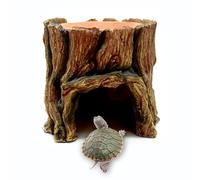 Reptile Hide Cave, Funny Tree Trunk Small Snake Hide, Feeding Habitat Aquarium Accessories, Reptile Resin Shelter, Food Tray Underwater Landscape, Decorative For Bearded Dragons, Leopard Geckos