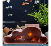 Reptile Hide Cave w/Viewing Window - Humid Hideout for Leopard Gecko, Hognose Snake, Corn Snake & Lizards - Tank Accessories, Enrichment Toys, Climbing Decor & Safe Shelter for Reptiles & Amphibians