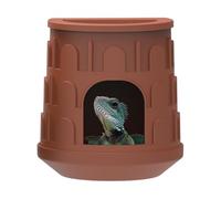 Reptile Hide House | Cage Leopard House Hiding Place - Naturalistic Landscape Decor with Top Basin for Tree Frogs Bearded Dragon Chameleon Lizards Gecko