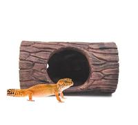 Reptile Hide Log, Resin Reptile Tree Trunk, Hollow Simulation Log, Waterproof Habitat Shelter, Tank Accessories Decor, Realistic Reptile, Natural Look Hide Shelter, Durable Resin Decoration, R