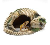 Reptile Hide Skull Animal Skeletons Decorations, Aquarium Hideaway Cave Fish Tank Decorations for Amphibians, Betta Fish, Shrimp, Lizards, Leopard Gecko