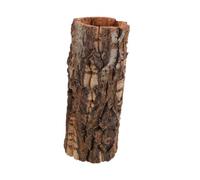 Reptile Hideaway Hollow Tree Trunk Cave for Tortoise Gecko | Wood, Coffee Finish, Realistic Bark Texture, Blends into Terrarium Decor, Natural Habitat Accent
