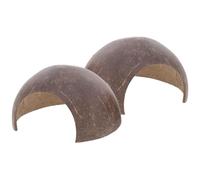 Reptile Hideout 2pcs Coconut Shell Caves for Lizard Hermit Crab