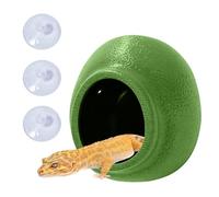 Reptile Hideout Egg Shape 3D Print Decoration with Suction Cup | Lizard Hideout for Tree Frogs, Spiders, Chameleons, Small Snakes, Reptiles, and Terrestrial Animals