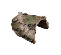 Reptile Hideout Habitat Decor Hollow Tree Trunk for Fish Betta Small Lizards Type B Green