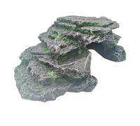 Reptile Hideouts,Aquarium Tank Accessories Decorations,Large Resin Reptile Simulation Rock Cave Hideouts for Lizards, Turtles, Snakes and Other Amphibian. (Reptile platform, Large)