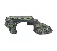 Reptile Hideouts,Aquarium Tank Accessories Decorations,Large Resin Reptile Simulation Rock Cave Hideouts for Lizards, Turtles, Snakes and Other Amphibian. (Upgrade turtle platform, Large)