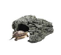 Reptile Hiding Cave Turtle Basking Platform Fish Shrimp Hideouts Aquarium Reptile Terrarium Hiding Decoration for Lizards Turtles Fish(Small)