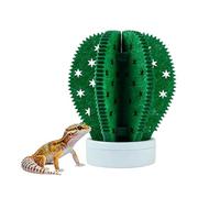 Reptile Humidifier - Felt Material Small Cactus Shaped System, Decorative Crawling Pet Box Supply, Mistless Vaporizer | Bearded Dragons Geckos Turtles Amphibians Snakes No Power Needed 5.5 Inch Size