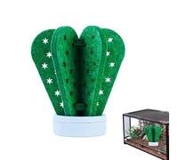 Reptile Humidifier - Felt Material Small Cactus Shaped System, Decorative Crawling Pet Box Supply, Mistless Vaporizer | Bearded Dragons Geckos Turtles Amphibians Snakes No Power Needed 5.5 Inch Size