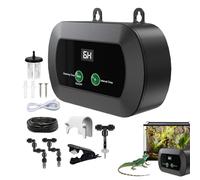 Reptile Humidifier - Reptile Automatic Mister with Timer, Quiet Fogger with Adjustable Misting Nozzles and Manual Spray, for Aquarium Lizard Enclosure Plant Snake