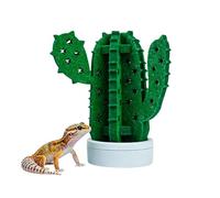 Reptile Humidifier - Small Cactus Shaped Felt Design, Powerless Natural Evaporation System | Decorative Lizard Habitat Mist-Free Moisture Tool, Non-Electric Indoor Pet Box Hydrator For
