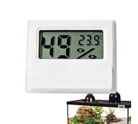 Reptile Hygrometer - Monitors Enclosure Atmosphere, Magnetic Rectangular Mini Shape, 5x4x3cm Outer Size + 30g Lightweight Build, Structural Rugged ABS Sensor Monitor - For Lizard Cages & Humidors
