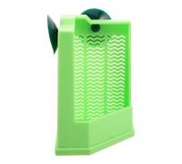 Reptile Insect Feeder with Suction Cup Wall Mount Corner Dish | Plastic Green Terrarium Bowl, Lizard and Gecko Use, Easy Clean Design, Glass Mount