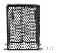Reptile Lamp Cover, Reptile Heater Guard Heat Protector Anti-Scald Cover Mesh Cage Heating Lamp Lampshade Ceramic Light Bulb Enclosure for Terrarium Chameleon Lizards Snakes Heat Guard(square)