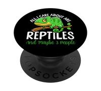 Reptile Lizard All I Care About Are Reptiles And Maybe 3 PopSockets Adhesive PopGrip