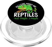 Reptile Lizard All I Care About Are Reptiles And Maybe 3 PopSockets PopGrip for MagSafe