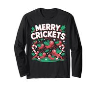 Reptile Lizard Ugly Christmas Merry Crickets Long Sleeve T-Shirt