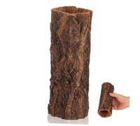 Reptile Pet Shelter Hollow Tree Trunk Wood Coffee Hideout | Axolotl Hide, Terrarium Decor for Gecko and Turtle Tanks, Natural Bark Texture with Smooth Surfaces