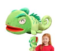 Reptile Plush: 25cm Chameleon Puppet Soft Plush Lizard Toy, Hand Puppet with Mobile for Kids, Storytelling, Playtime, Birthday , Fun