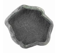 Reptile Resin Bowl, Resin Rock Reptile Food and Water Feeder Pet Aquarium Ornament Terrarium Dish Plate for Tortoise Lizard Iguana (Small)