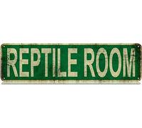 Reptile Room Sign Novelty Reptile Room Decor Reptile Room Street Sign Wall Art Decor For Home Farmhouse Bar Cafe Man Cave 40X10 CM