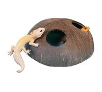 Reptile Shelter Cave, Handmade Lizard Habitat, Double Entry Decorative, Terrarium Tank Ornament, Creative Enrichment Feature, Suitable for Tarantulas Chameleons Geckos Fish Tanks Glass Tanks
