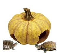 Reptile Shelter | Pumpkin Shape Resin Cave Shelter - for Bearded Dragon - for Geckos, Snakes, Lizards, Bearded Dragons, Frogs, Turtles, Amphibians, Reptile Tanks, Terrariums, Habitats, Caves
