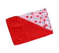 Reptile Sleeping Bag, Soft Bearded Dragon Bed with Small Pillow for Bearded Dragon Strawberry + Red Quilt