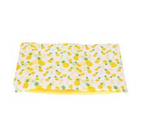 Reptile Sleeping Bag Soft Warm Bearded Dragon Bed With Pillow For Bearded Dragon Leopard Gecko Premium Canvas Polyester Plush Cloth Material Removable Design Easy Cleaning (Pineapple + yellow quilt)