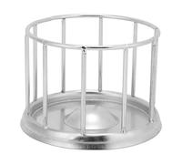 Reptile Stainless Steel Food Dish, Round Railing Shape Tortoise Dish, Durable Water Tray for Pets - Resistant, Safe Feeding, Ideal for and Home Use (S)