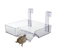 Reptile Sunbathing : Resin Composite Structure, Floating Spring for Aquarium, Elevation Adjustable Habitat with Textured for Climbing | Accessory