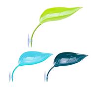 Reptile Tank Accessories - Frog Habitat for Terrarium | 3 Pack Leaf Decorations with Suction Cups | Smooth Surfce, Natural Living Environment for Tree Frog, African Dwarf Frog, Frog and Toad