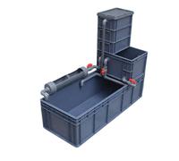 Reptile Tank Amphibian Habitat with Humidity Control and Water Feature gray. 80 * 60 * 55CM