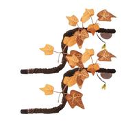 Reptile Tank Branch - 2 Piece Bendable Climbing Vine With Leaves Suction Cup Decor, Artificial Jungle Habitat Accessory | Gecko Snake Lizard Frog Bearded Dragon Enclosure Home Terrarium Usage