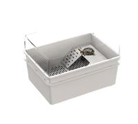 Reptile Tank Double layered draining turtle separated tank for household use Easy Assembly