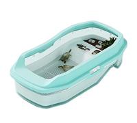 Reptile Tank Household small turtle breeding box toilet separated type Easy Assembly(65x35x18cm)