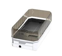 Reptile Tank Household water land tank with sun drying platform climbing turtle feeding box Easy Assembly(65x33x24cm)