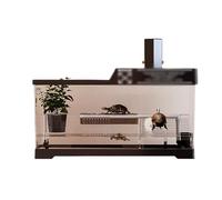 Reptile Tank Small turtle tank with sun drying platform climbing dedicated feeding Easy Assembly(30x18.5x18cm)
