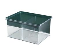 Reptile Tank Transparent tape partition turtle feeding tank small household living room Easy Assembly