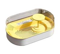 Reptile Tank Turtle breeding tank household use sun drying platform turtle toilet separation Easy Assembly(Large)