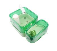 Reptile Tank Turtle feeding tank with double layered drainage for turtle separation Easy Assembly(Small)
