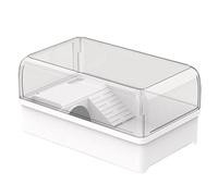 Reptile Tank White turtle feeding tank with sun drying platform for breeding Easy Assembly